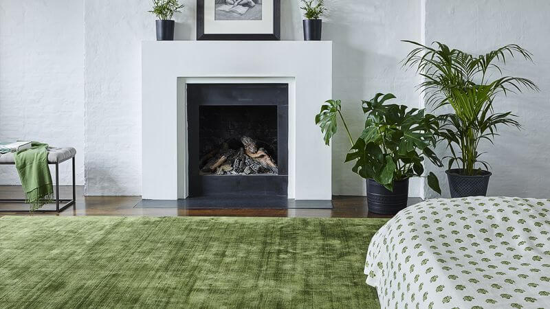 Jacaranda luxury green rug