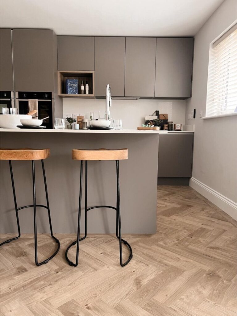 Amtico Spacia Sun-Bleached Oak Parquet Flooring